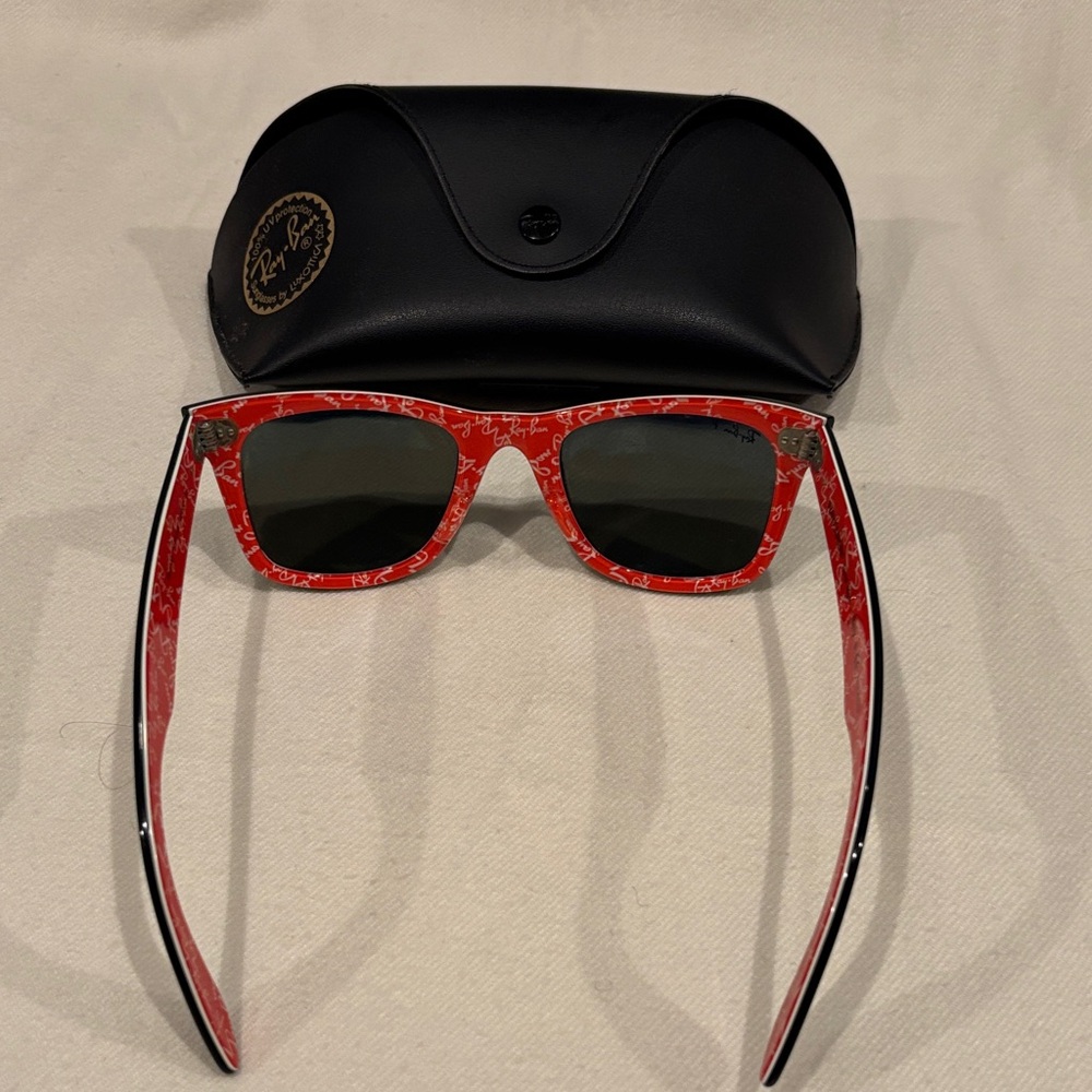 Ray-Ban Black and Red Sunglasses - Picture 2 of 5